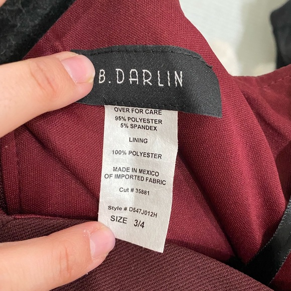 B Darlin maroon pencil dress - Picture 5 of 5